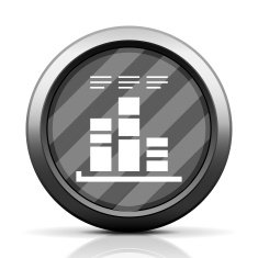 Bar Graph icon on a round button - EliteSeries N25