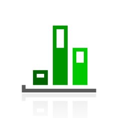 Bar Graph icon on a white background - FreshSeries N6