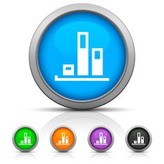Bar Graph icon on round buttons - GlossSeries N6