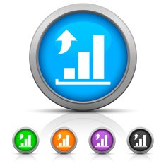 Bar Graph icon on round buttons - GlossSeries N15