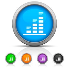 Bar Graph icon on round buttons - GlossSeries N38