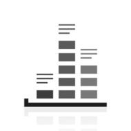 Bar Graph icon on a white background - PrimeSeries N13