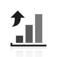 Bar Graph icon on a white background - PrimeSeries N14