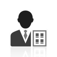 Businessman icon on a white background - PrimeSeries N6