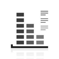 Bar Graph icon on a white background - PrimeSeries N17