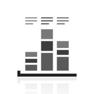 Bar Graph icon on a white background - PrimeSeries N25