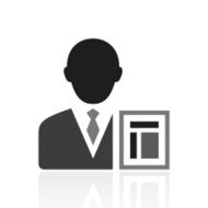 Businessman icon on a white background - PrimeSeries N8