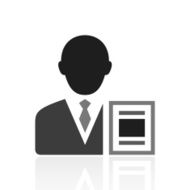 Businessman icon on a white background - PrimeSeries N9