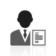 Businessman icon on a white background - PrimeSeries N10