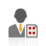 Businessman icon on a white background - ProSeries
