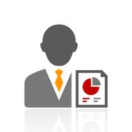 Businessman icon on a white background - ProSeries N3