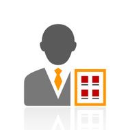 Businessman icon on a white background - ProSeries N6