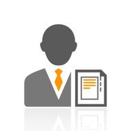 Businessman icon on a white background - ProSeries N7
