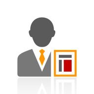 Businessman icon on a white background - ProSeries N8