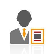 Businessman icon on a white background - ProSeries N9
