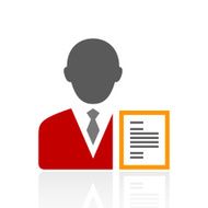 Businessman icon on a white background - ProSeries N10
