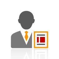 Businessman icon on a white background - ProSeries N11