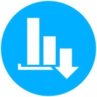 Bar Graph icon on a round button - RoundSeries N8