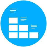 Bar Graph icon on a round button - RoundSeries N13