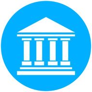 Bank icon on a round button - RoundSeries