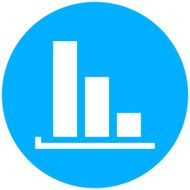 Bar Graph icon on a round button - RoundSeries N32