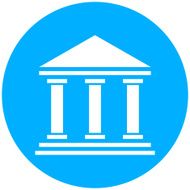 Bank icon on a round button - RoundSeries N2