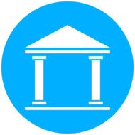 Bank icon on a round button - RoundSeries N3