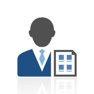 Businessman icon on a white background - RoyalSeries