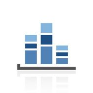 Bar Graph icon on a white background - RoyalSeries