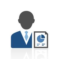 Businessman icon on a white background - RoyalSeries N3