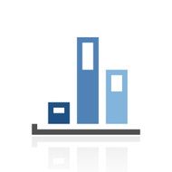 Bar Graph icon on a white background - RoyalSeries N6