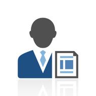 Businessman icon on a white background - RoyalSeries N5