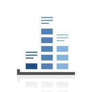 Bar Graph icon on a white background - RoyalSeries N14