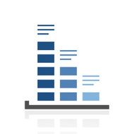 Bar Graph icon on a white background - RoyalSeries N16