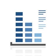 Bar Graph icon on a white background - RoyalSeries N18