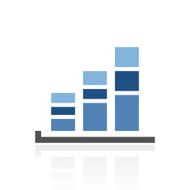 Bar Graph icon on a white background - RoyalSeries N19
