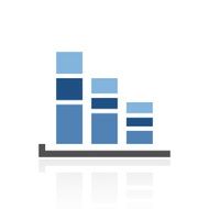Bar Graph icon on a white background - RoyalSeries N22