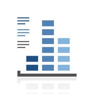 Bar Graph icon on a white background - RoyalSeries N23