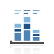 Bar Graph icon on a white background - RoyalSeries N25
