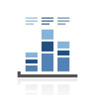 Bar Graph icon on a white background - RoyalSeries N26