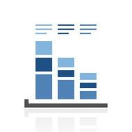 Bar Graph icon on a white background - RoyalSeries N27