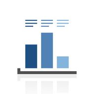 Bar Graph icon on a white background - RoyalSeries N29