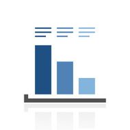 Bar Graph icon on a white background - RoyalSeries N30