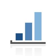 Bar Graph icon on a white background - RoyalSeries N31