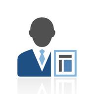 Businessman icon on a white background - RoyalSeries N8