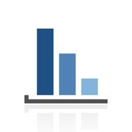 Bar Graph icon on a white background - RoyalSeries N33