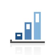 Bar Graph icon on a white background - RoyalSeries N34