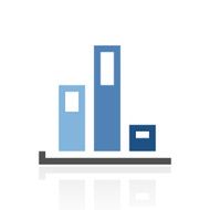 Bar Graph icon on a white background - RoyalSeries N35