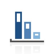Bar Graph icon on a white background - RoyalSeries N36