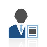 Businessman icon on a white background - RoyalSeries N9